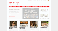 Desktop Screenshot of fairviewpark.org